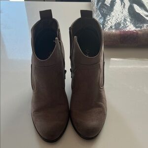 Qupid Taupe Ankle Boots